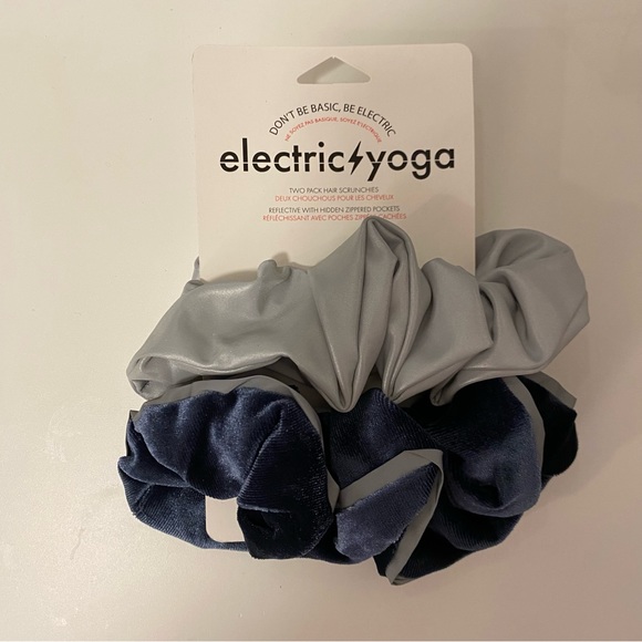 NWT Electric Yoga Reflective Scrunchies with Pockets - Picture 4 of 5